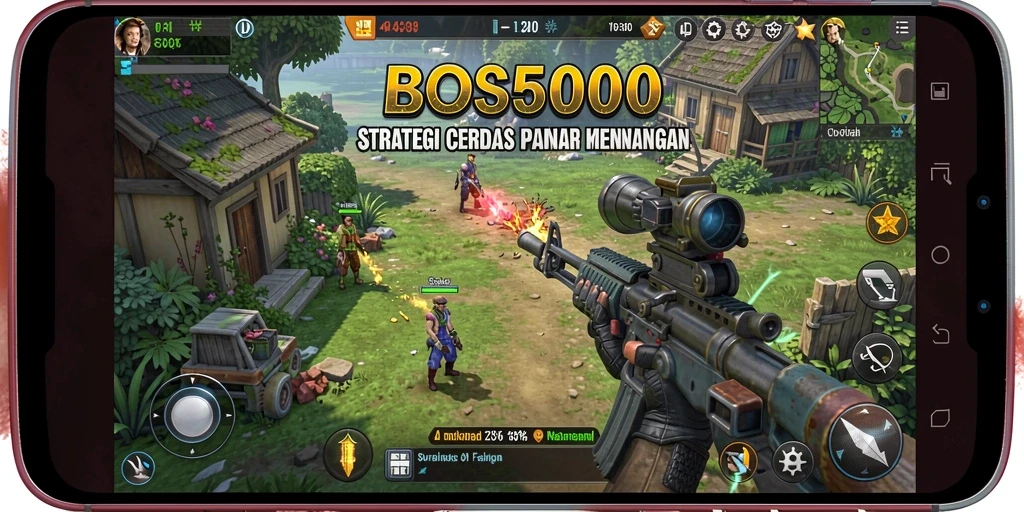 Screenshot gameplay yang intens dari BOS5000, menampilkan pertempuran strategis yang mendebarkan.