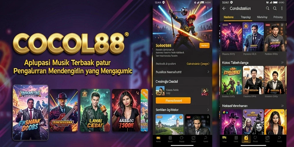 Screenshot gameplay COCOL88 menampilkan interaksi pengguna dengan aplikasi musik.