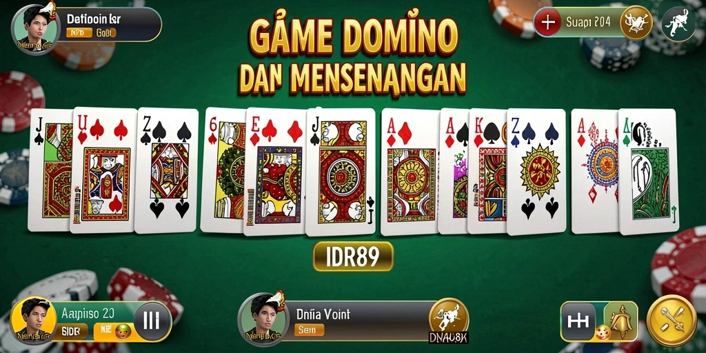 Tampilan gameplay domino yang menegangkan di IDR89.