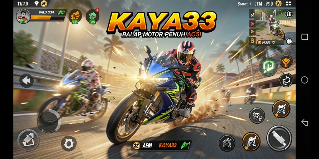 Gameplay KAYA33 yang mendebarkan dengan motor cepat.