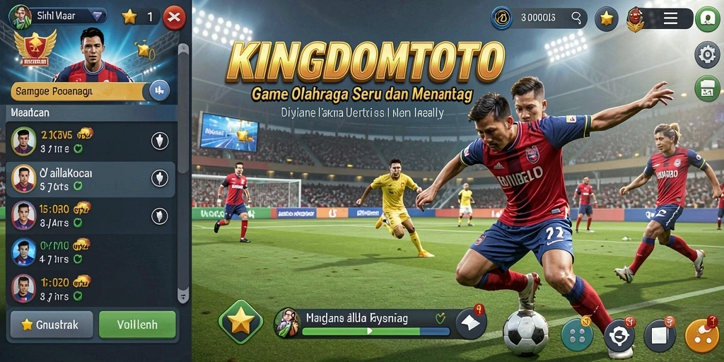 Screenshot utama KINGDOMTOTO menampilkan aksi gameplay olahraga yang mendebarkan.