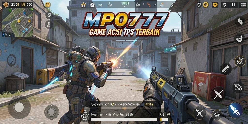 Screenshot tampilan aksi seru dalam MPO777 sebagai game TPS.