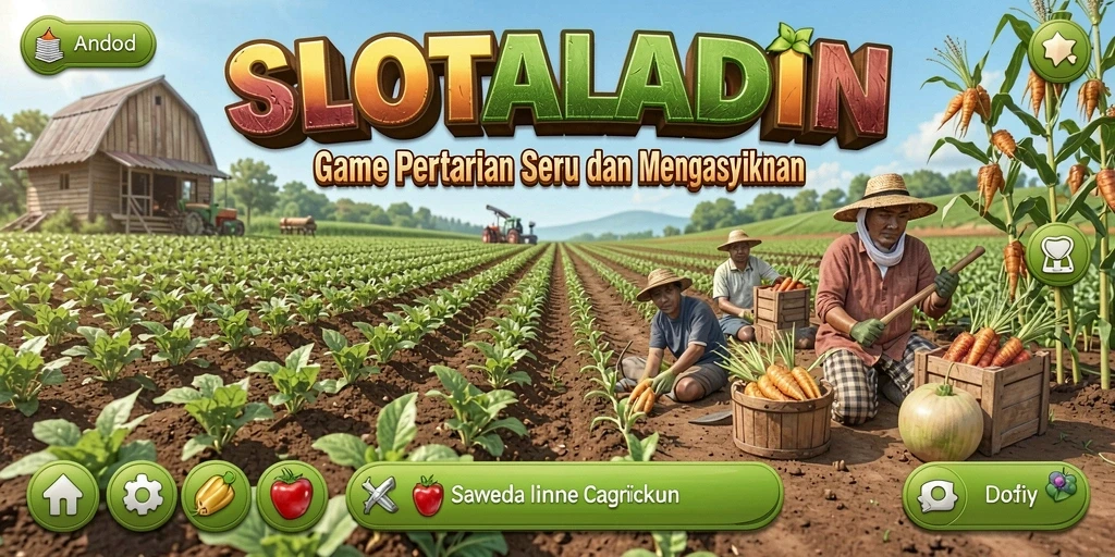 Tampilan gameplay yang menarik dalam SLOTALADIN dengan aktivitas bertani.