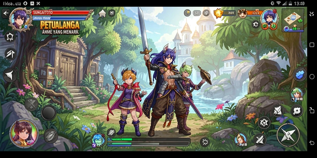 Gameplay SUNGAITOTO yang memukau dengan karakter anime berwarna-warni.
